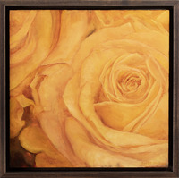 Yellow Roses, 9x9 framed. Available at Dervilia Art & Design.